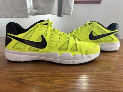 Nike Air Vapor Advantage Men's Size 14 Volt Black White Tennis Shoes 599359-700