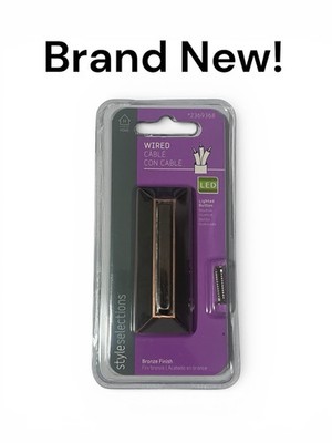 NEW Style Selections Wired Doorbell Button Lighted LED Bronze SS-565-90/ 2369368