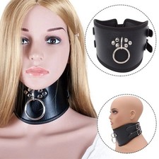 PU Leather BDSM Neck Collar Posture Neckcollar Corset Bondage Harness Belt Strap