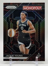 Jackie Young 2024 Panini WNBA Monopoly Prizm #WNBA15 Red Classic Icons Prizm