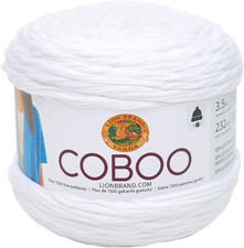 Lion Brand Coboo Yarn-White - 3 Pack