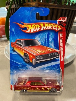 2010 Hot Wheels #211 Race World-Volcano 3/4 '64 Lincoln Continental Rot 1:64