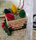 Christmas Bulb Cheese Spreaders W/ Holder By Cardinal Inc Green Yellow Red Blue — photo 1