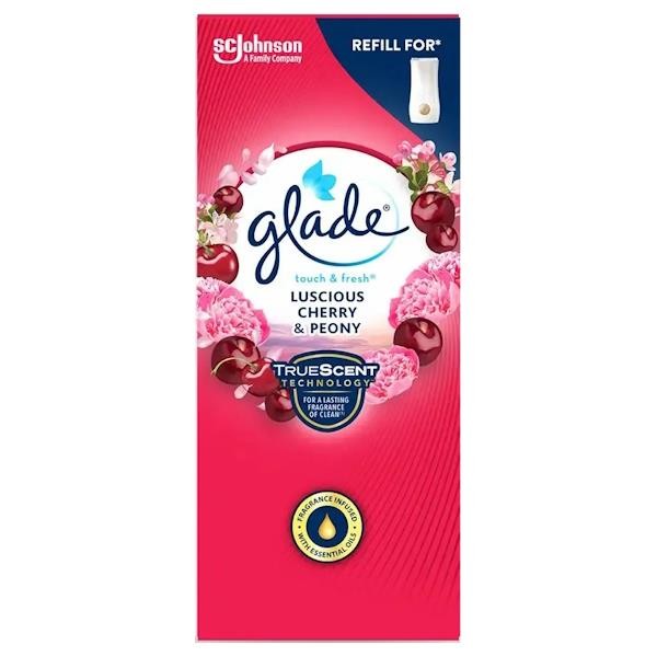 3 x Glade Touch N Fresh Refill Cherry & Peony 10ml