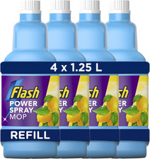 4 Pack Flash Speed Mop Refills Power Cleaning Solution 1.25 Litre Multi Surface