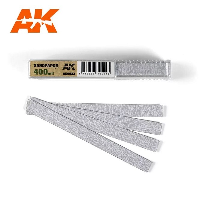 AK Interactive AK9023 - Dry Sandpaper 400 Grit X 50 Units - New