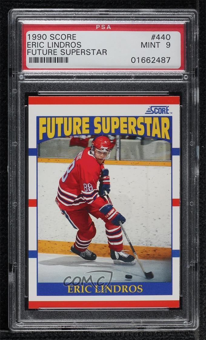 1990-91 Score Future Superstar Eric Lindros #440 PSA 9 MINT HOF h8b