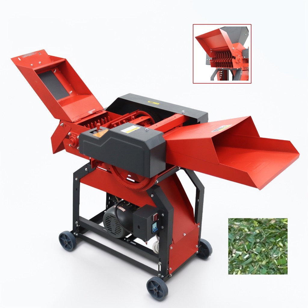 220V 8-Blade Grass/Wheat/Straw Cutting Silk Kneading Integrated Machine 800Kg/h