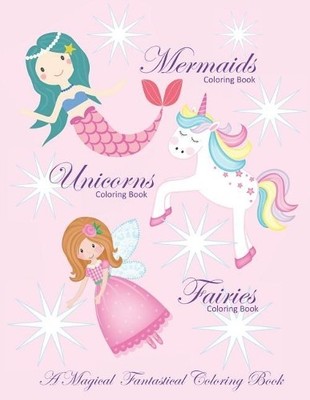 Busy Hands Book Unicorns Coloring Book Mermaids Coloring Book and  (Taschenbuch)