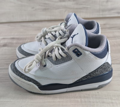 Nike Air Jordan 3 Retro White/Midnight Navy Toddler Sneakers