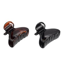 Parcelona French Elite Small Brown N Black Cellulose Hair Claws for Women 2 Pcs 