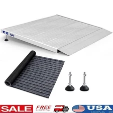 Aluminum Threshold Ramp Portable Slip Resistant Easy Install 800lbs Capacity New