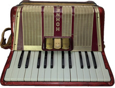 Hohner Student 40 Piano Akkordeon 40 Bass Rot...