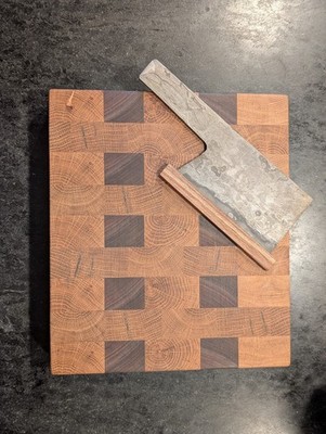 White Oak and Black Walnut End-Grain Cutting Board