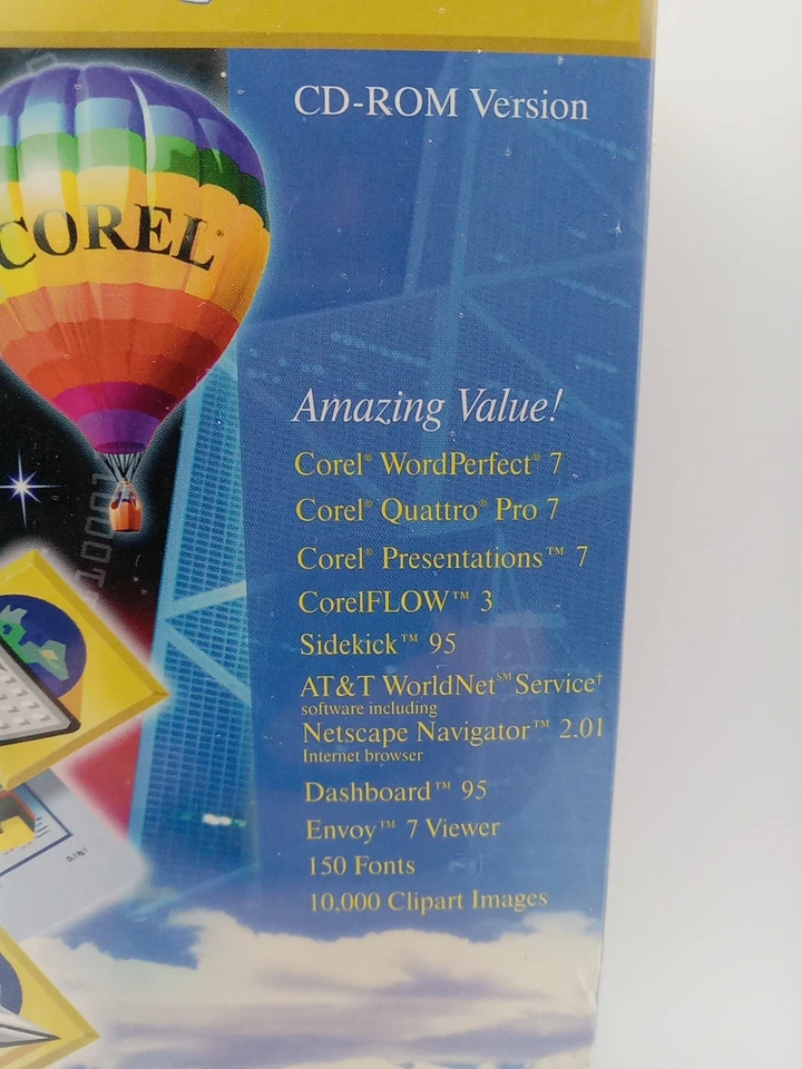 Corel WordPerfect Suite 7 Big Box PC CD-ROM 1995 - BRAND NEW Academic Edition - Image 2 of 4