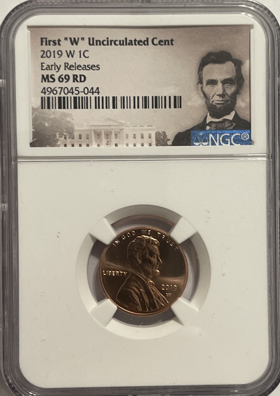 2019 W LINCOLN CENT UNCIRCULATED NGC MS69RD EARLY RELEASES PORTRAIT LABEL
