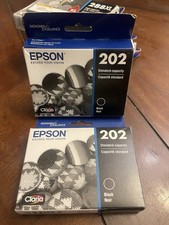 Epson 202 Black Ink Cartridge EXP 11/2023 LOT OF 2