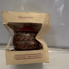 Hallmark Keepsake Glass Ornament Daughter Christmas Hanging Round 1983