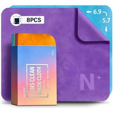 8-Pack Microfiber Lens Cleaning Cloth, Lint-Free  Scratch-Free