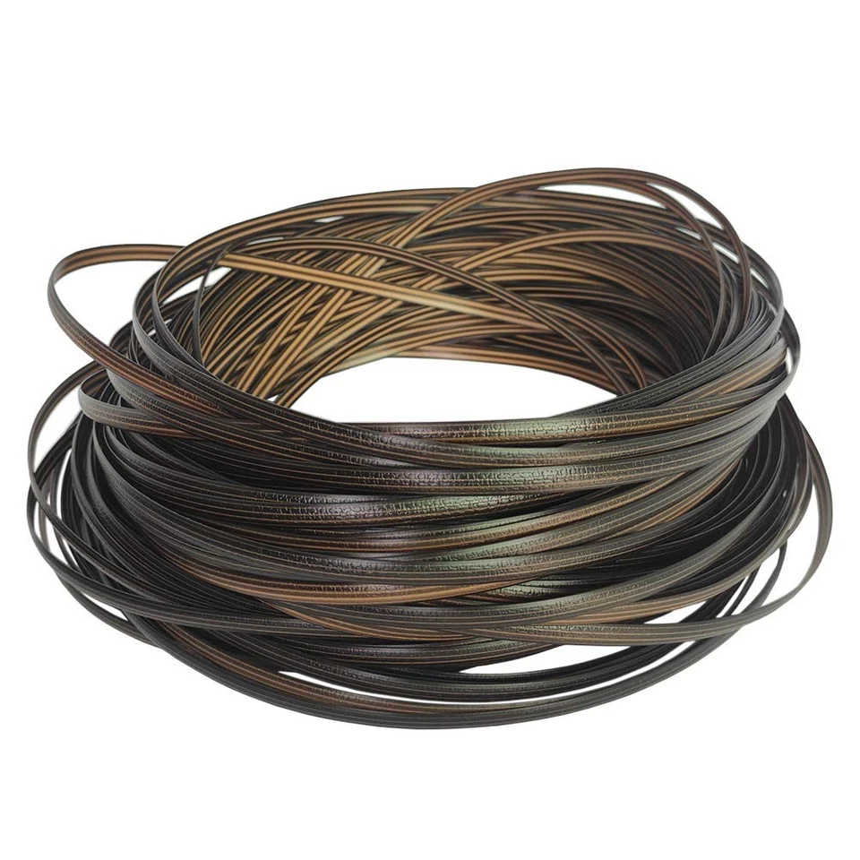 200 pies de polietileno marrón plástico ratán mimbre para reparación lengüeta de silla de ratán... Foto 3 de 4