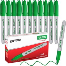 Permanent Markers Fine Point Quick Dry Multi Surface Office School Set