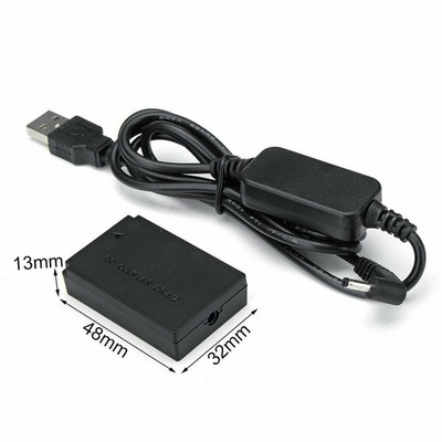 Power Charger Cable ACK-E12+DR-E12 Dummy Battery Charger For Canon EOS M2 M10 D