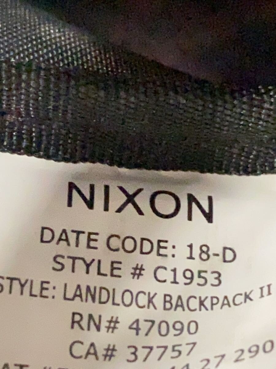 NIXON◆Backpack/Polyester/BLK/C1953 - image 5