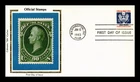 US COVER COLORANO SILK FIRST DAY OF ISSUE OFFICIAL STAMPS