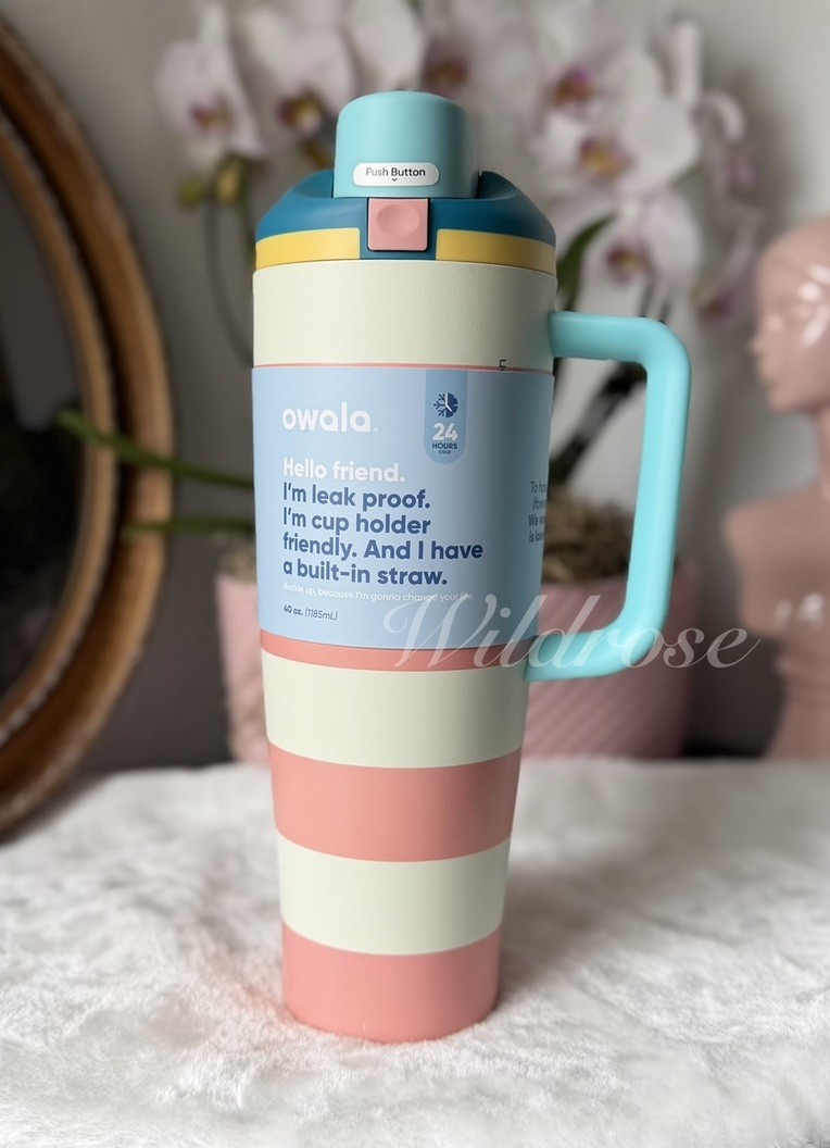 Owala 🏖️ Cabana Breeze 40 oz. AUTHENTIC FreeSip Tumbler Birthday