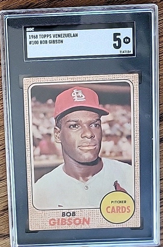 1968 Venezuelan Topps #100 BOB GIBSON SGC 5 - From VENEZUELA 