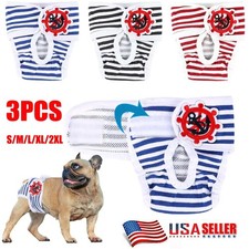 3pcs Pet Dog Diaper Female Physiological Panties Nappy Sanitary Pants Underwear