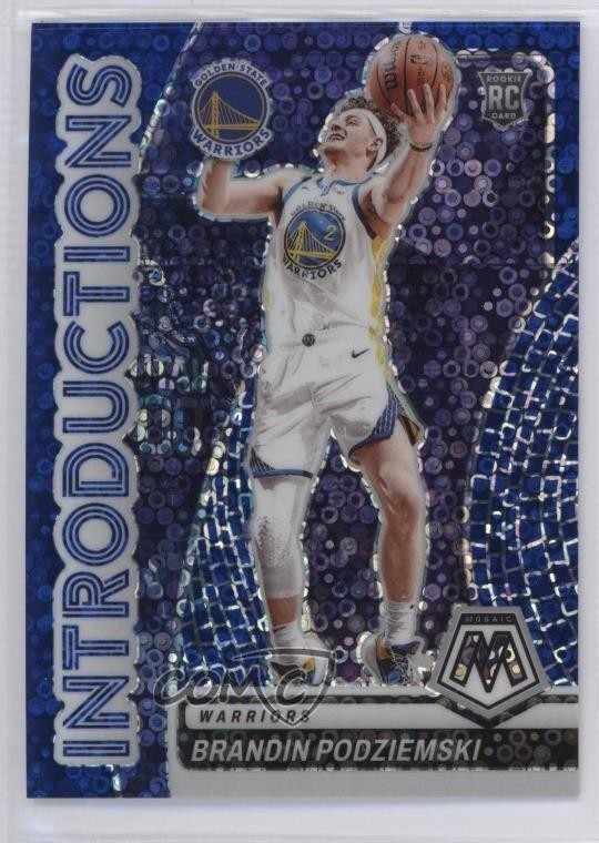 2023 Mosaic Introductions Fast Break Blue Prizm 10/85 Brandin Podziemski #16 7n6