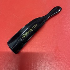 Hitchcock 7" Plastic Shoehorn Spoon Black Gold Logo