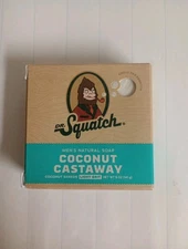 Dr. Squatch Men's Natural Soap Coconut Castaway 5 Oz. Dermatologist Tested 