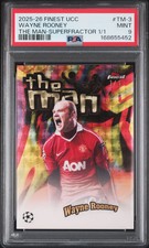 2025-2026 Topps Finest UEFA CC The Man Wayne Rooney #TM-3 Superfractor /1 PSA 9