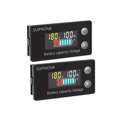 2x12v 24v 36v 48v 60v 72v Battery Monitor,Car Golf cart Battery Indicator Mete0s