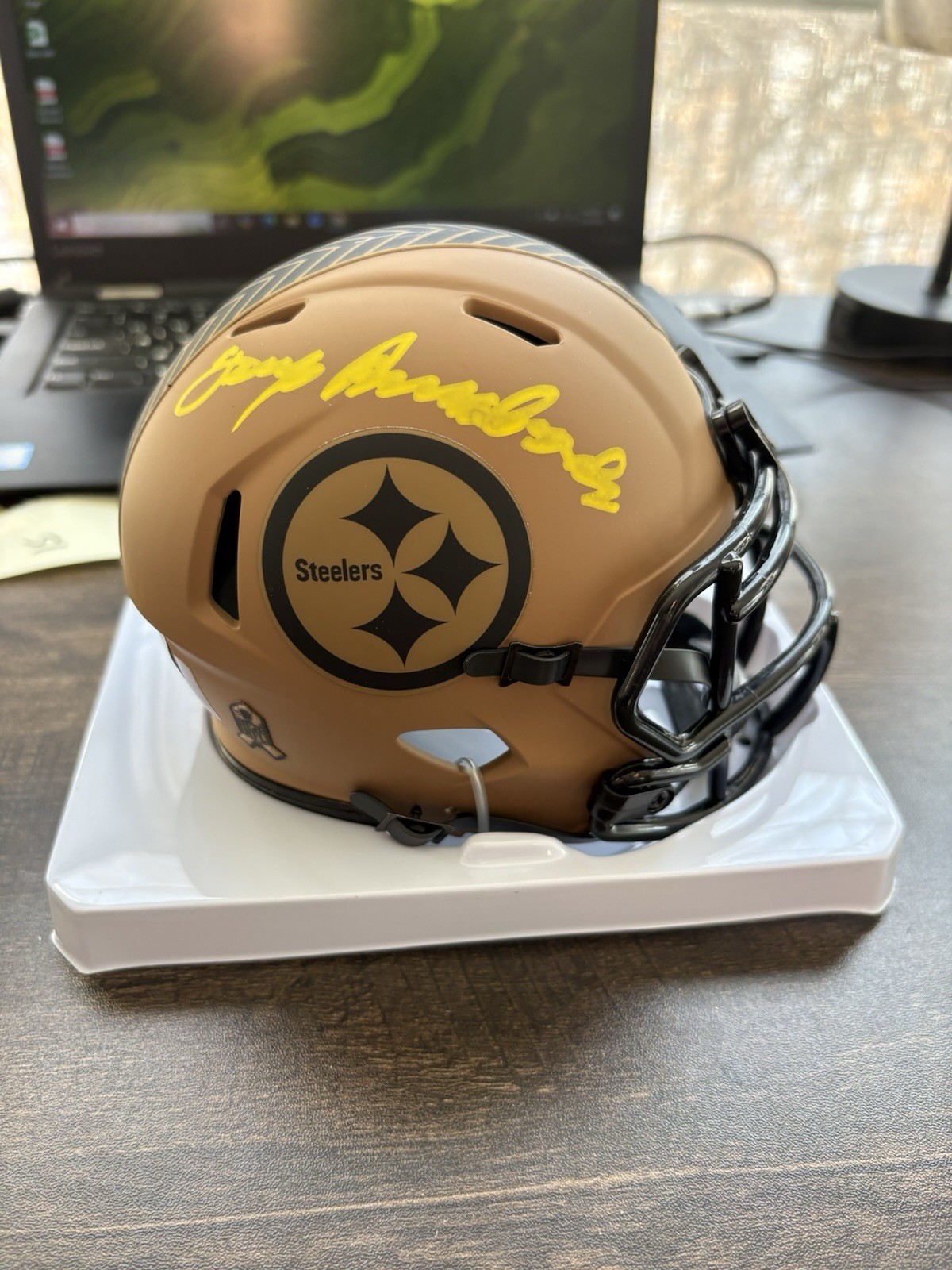 Terry Bradshaw Autographed Signed Mini Football Helmet Beckett 
