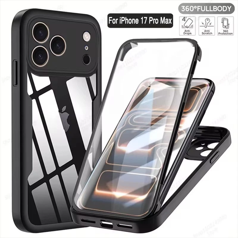 Clear Double Sided Silicone Case Cover For iPhone 17 15 14 13 12 16 Pro Max 11 - Image 2 of 4
