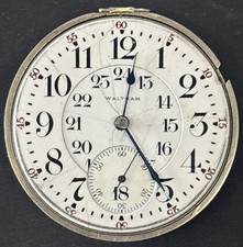 Waltham 19 Jewel Pocket Watch Movement Grade Crescent St. Model 1892 18s Working