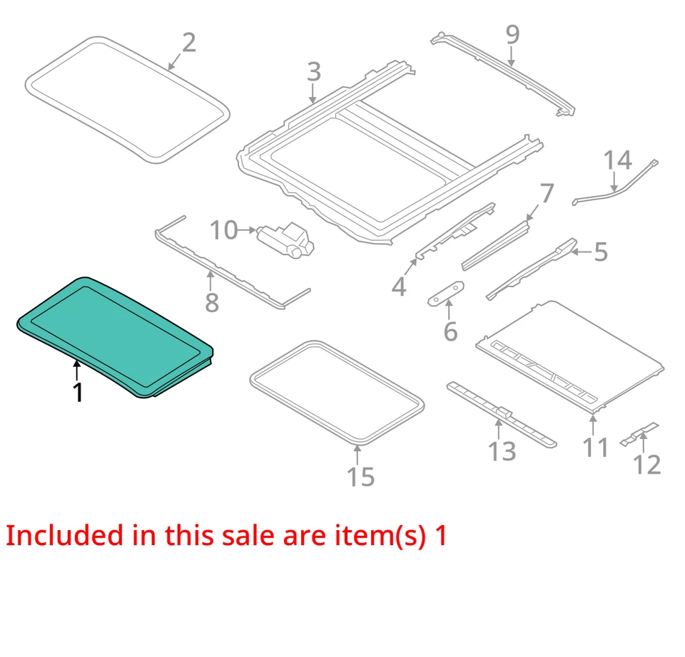 (LOCAL PICKUP ONLY) Roof Glass Fits 12-18 BMW 320i 2009972 Foto 3 de 4