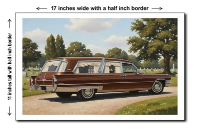 1966 Superior Cadillac Hearse 1 - 11x17 Poster Art Print