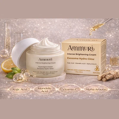 Ammuri Intense Skin Brightening Cream for Dark Spots, Bikini, Face & Body 50ml