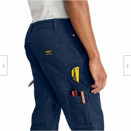 Caterpillar CAT Mens Authentic Work Pant Multi Tool Pockets Gusseted Crotch  Blue