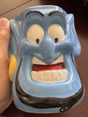 Vintage Disney Alladin Genie Large 3D Face  Mug.