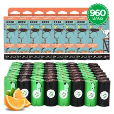 The Original Poop Bags® 960 Count Orange Scented Peanuts Dog Poop Bag Rolls