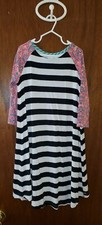 Matilda Jane 435 Once Upon A Time Incantation Dress Striped Floral Sz 8