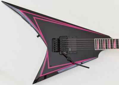 Custom Alexi Laiho Pink Sawtooth Flying V Electric Guitar