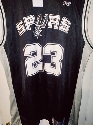Vintage San Antonio Spurs Menzies #23 Reebok Black Jersey Mens