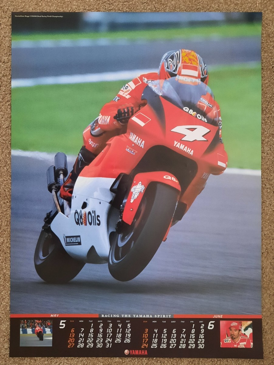 Vintage Poster 2000 Max Biaggi Yamaha Q8 Oils YZR500 MotoGP | eBay