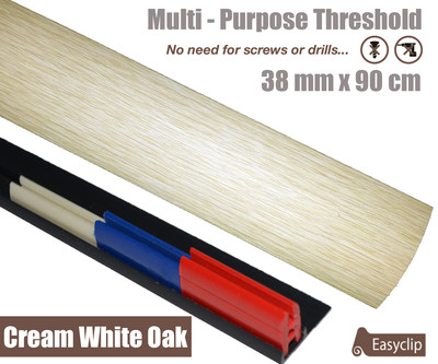 Neu Boden/Teppich laminiert Schwellenleisten höhenverstellbar/schwenkbar 38mm x 90cm